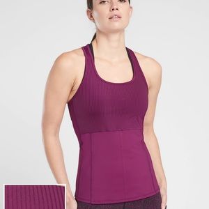 Athleta vitality rib tank new with tags maroon red purple